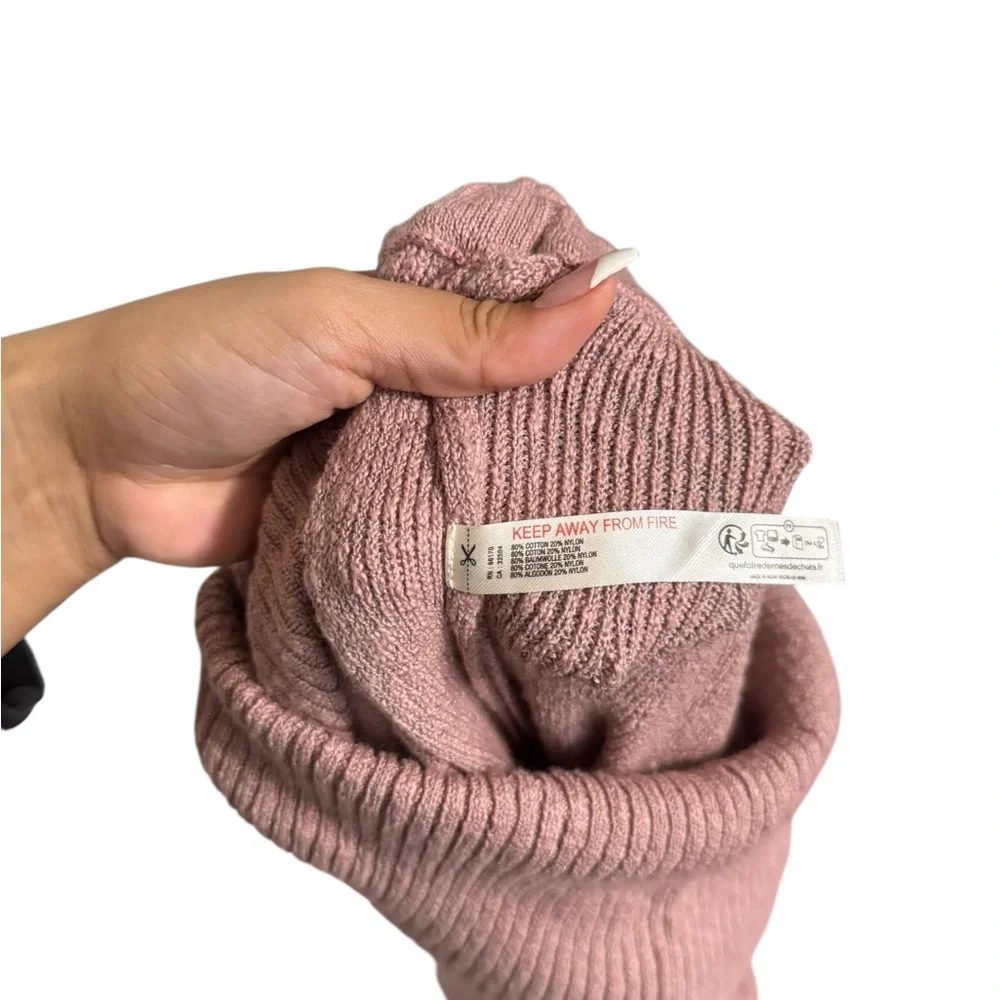 NEW FREE PEOPLE FP Beach Ruby Mauve Knit Sweater Foldover Joggers Pants Sweats